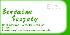 bertalan veszely business card